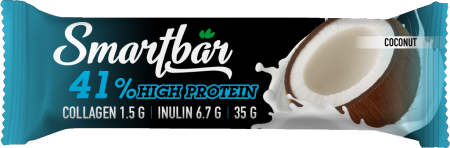 Батончик протеиновый без сахара Smartbar Protein Pro 41% "Кокос", 6 шт. х 33 г